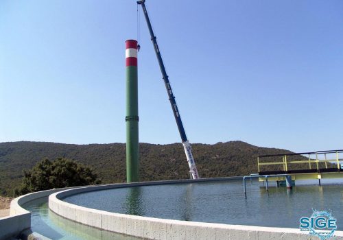 Impianto di sollevamento delle acque potabilizzate presso il potabilizzatore del Liscia in Arzachena