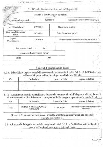 Attestazione Gestione Impianti di Movimentazione Comune di Napoli